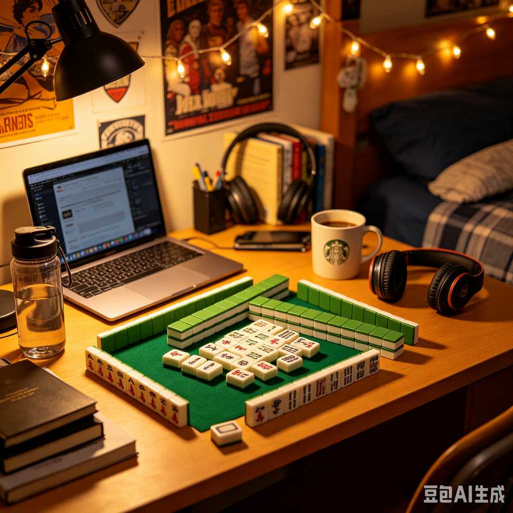 vivid color print mahjong set